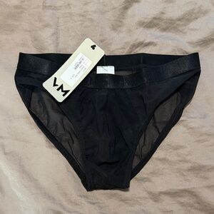 NWT | Modus Vivendi | Sheer black brief size small